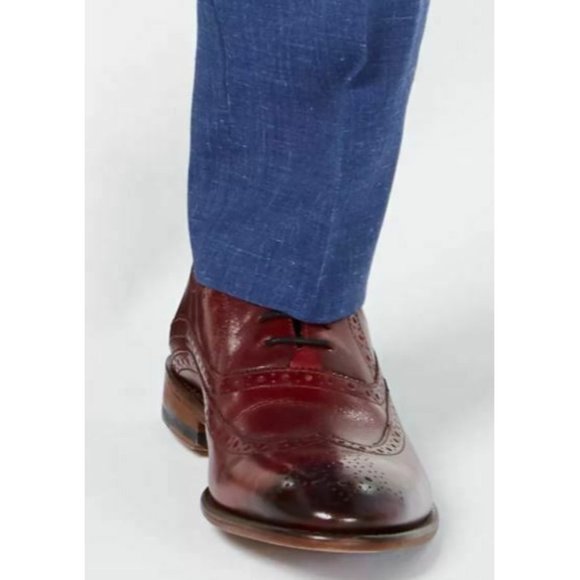 Tallia Men's Orange Slim Fit Blue Melange Suit Pants Size 37 New with Tags - Picture 6 of 7